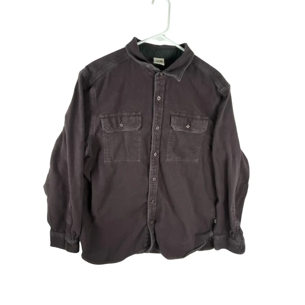 The North Face Arroyo Flannel Mens XL Purple Cotton Canvas Shirt Casual Warm